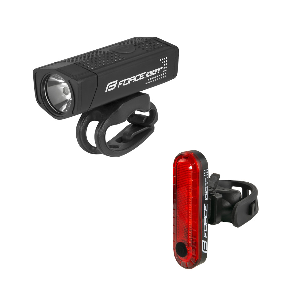 Set luci FORCE Dot LED USB per Uso Stradale - KonosCycling